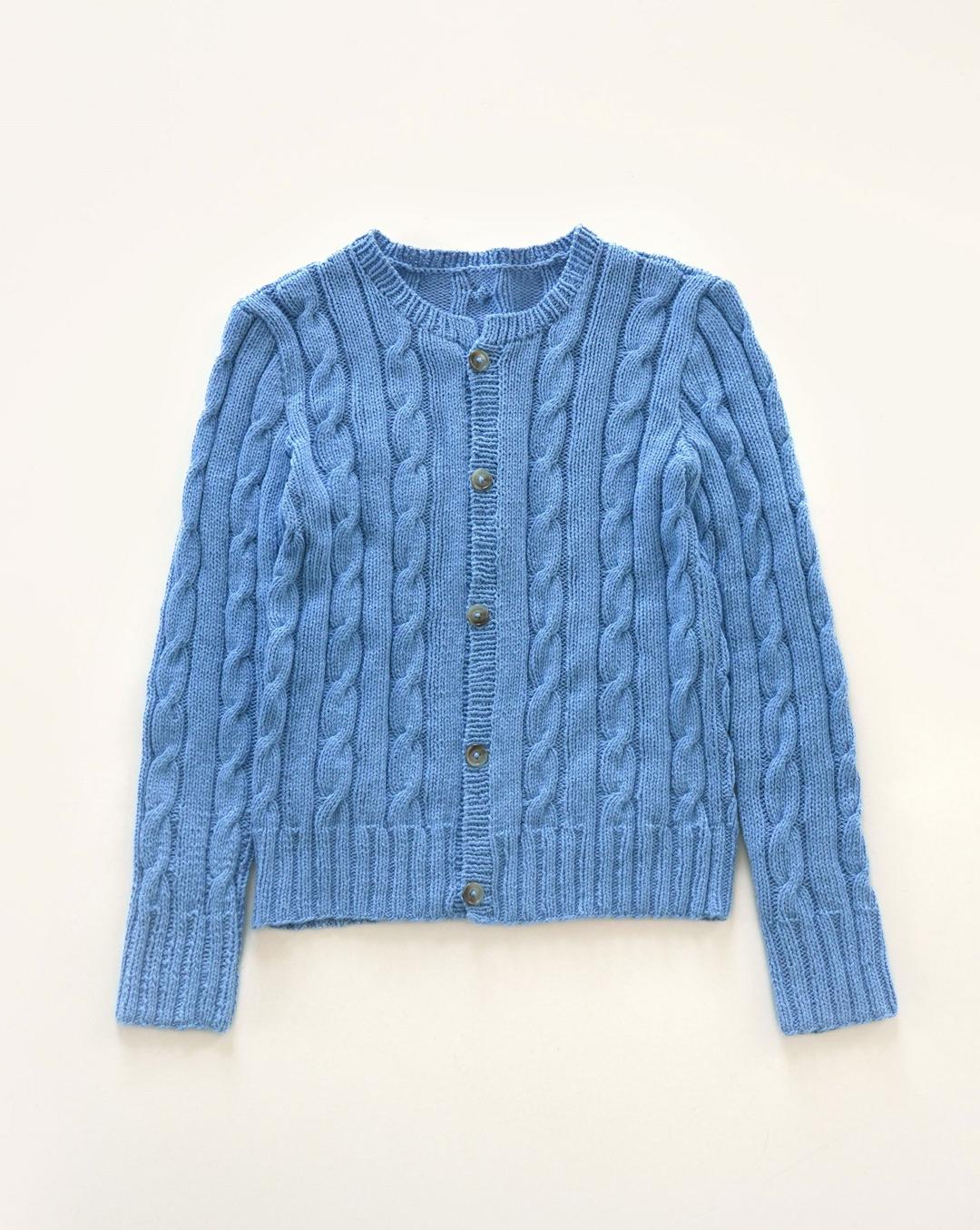 [PDF 도안] 베지터블 꽈배기 바텀업 가디건