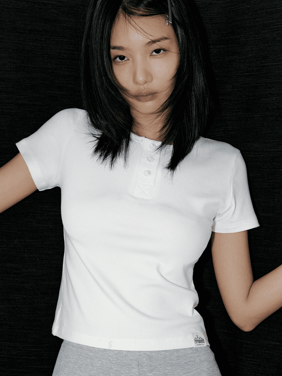 [시크릿]에센셜 헨리넥 골지 반팔티_10COLORS