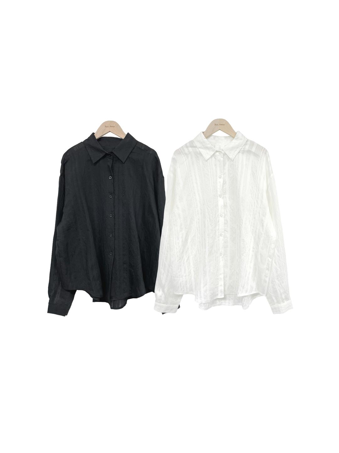 벤어웨이 당일🚀 누미트 라인 스트라이프 루즈핏 셔츠 남방 2C