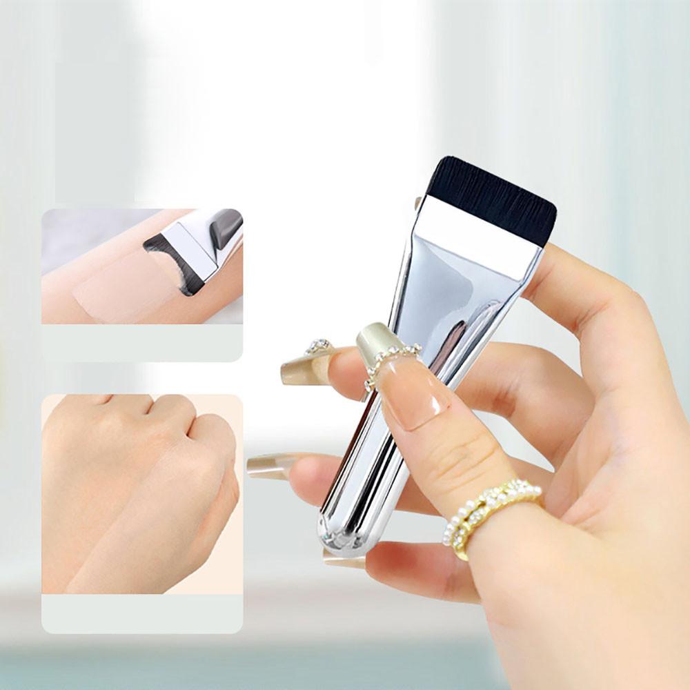 GECOMO 미니 파데브러쉬 스파츌라형 파운데이션 베이스 브러쉬 전용케이스포함