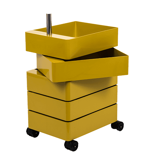 360° - ABS chest of 5 drawers with casters
