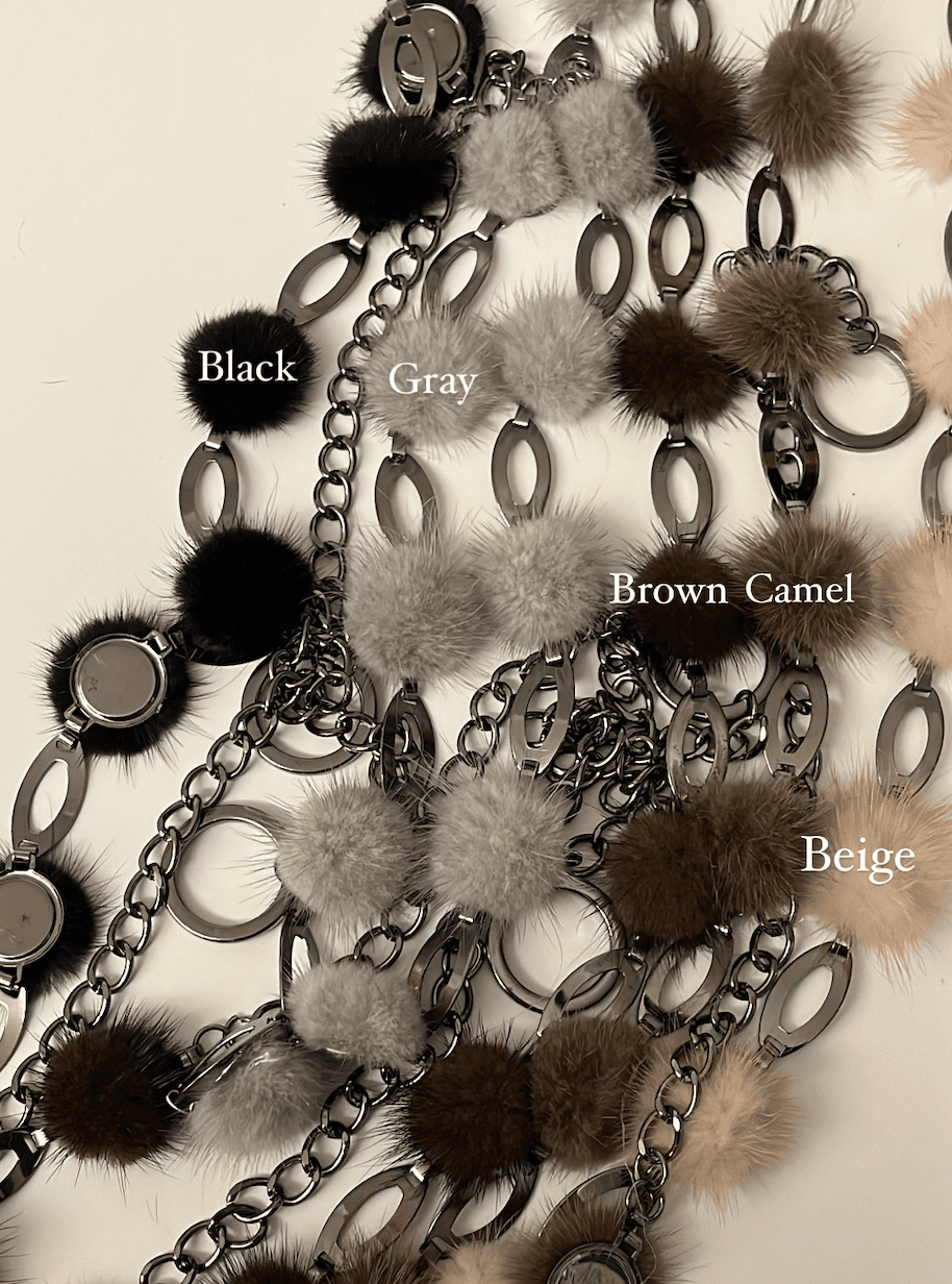 Mink Chain Belt (5 colors)
