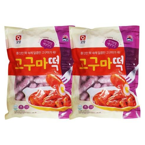 오양 고구마떡 1kg+1kg 고구마떡볶이 떡볶이떡, 1kg, 2개 - 찹쌀떡 | 쿠팡