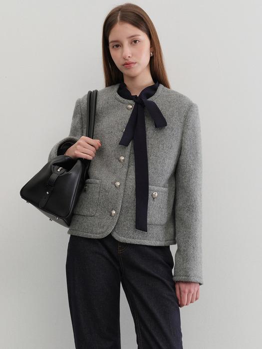 CLASSIC TWEED JACKET MELANGE GREY_UDJA5C203G2