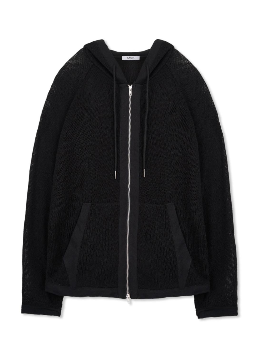 CORE:11 KNIT ZIP HOODIE (BLACK)