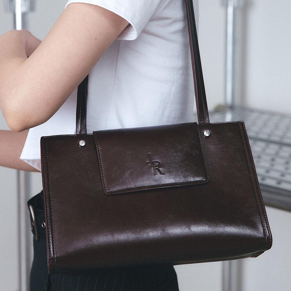 볼티드 스퀘어 숄더백 [BURGUNDY]