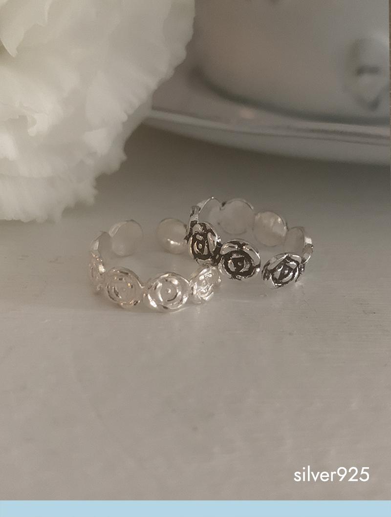 rose little finger ring (silver925)