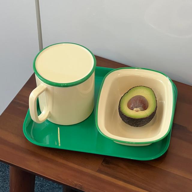 아보카도 멜라민 그릇