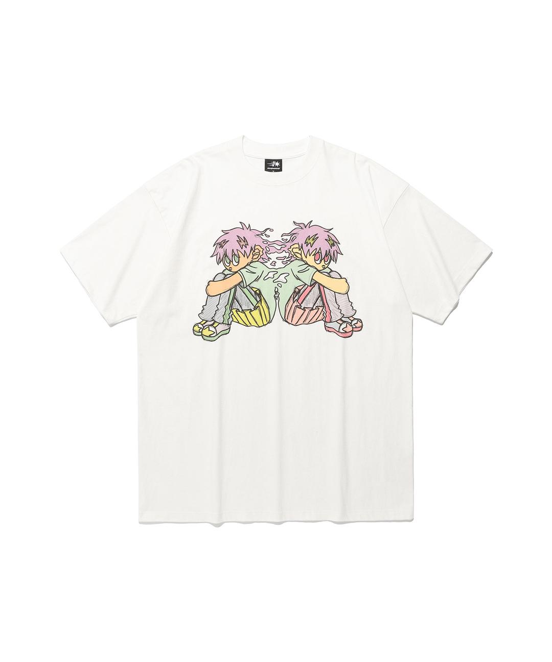 [6/16 pre-order]siamese twins big big tee[white]