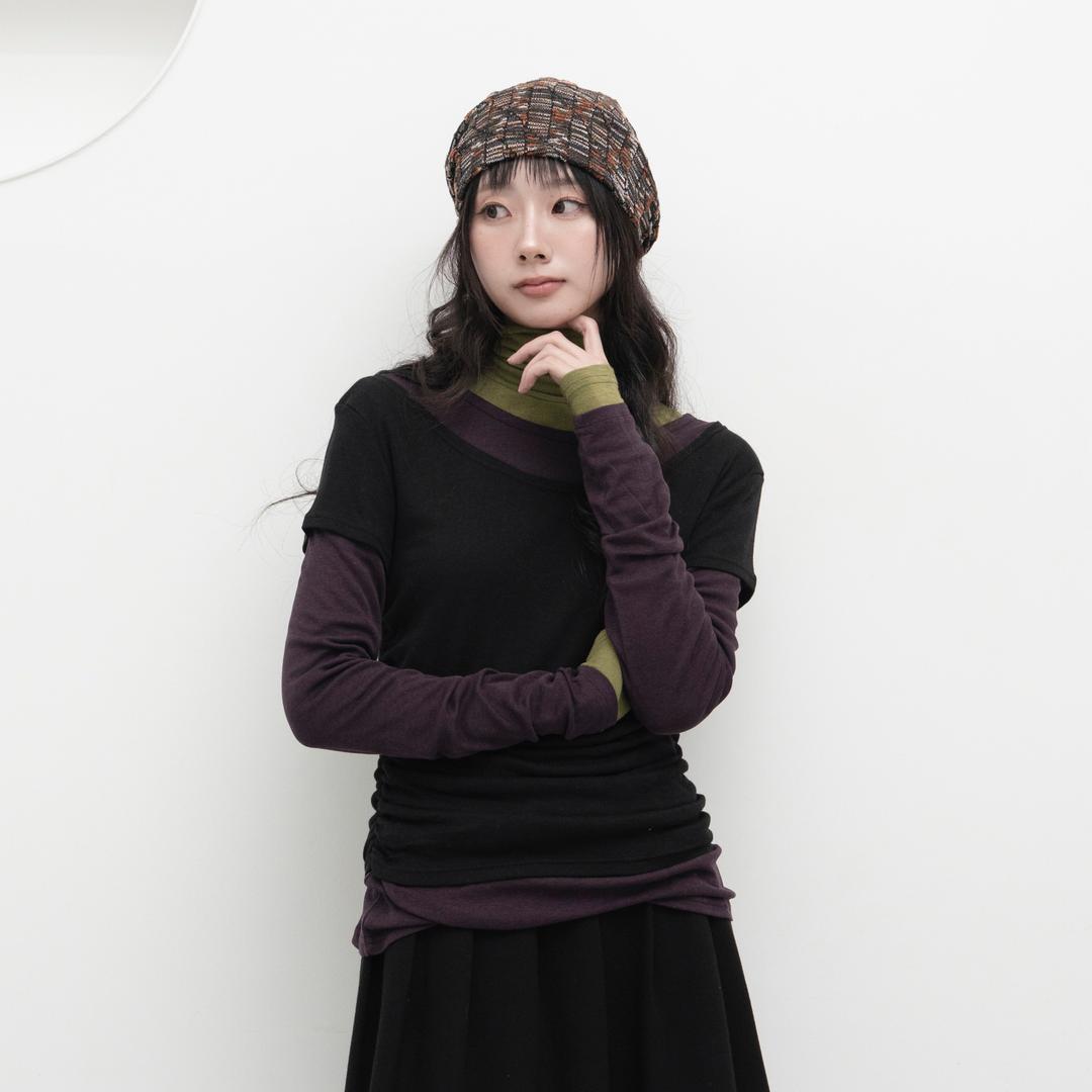 틸데서울 *추천* 듀얼 셔링 배색 텐셀 티셔츠 4color