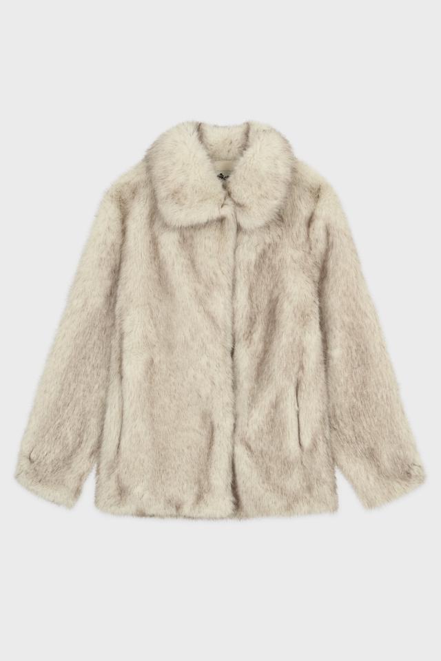 Heavy Mix Fur Jacket (Ivory)