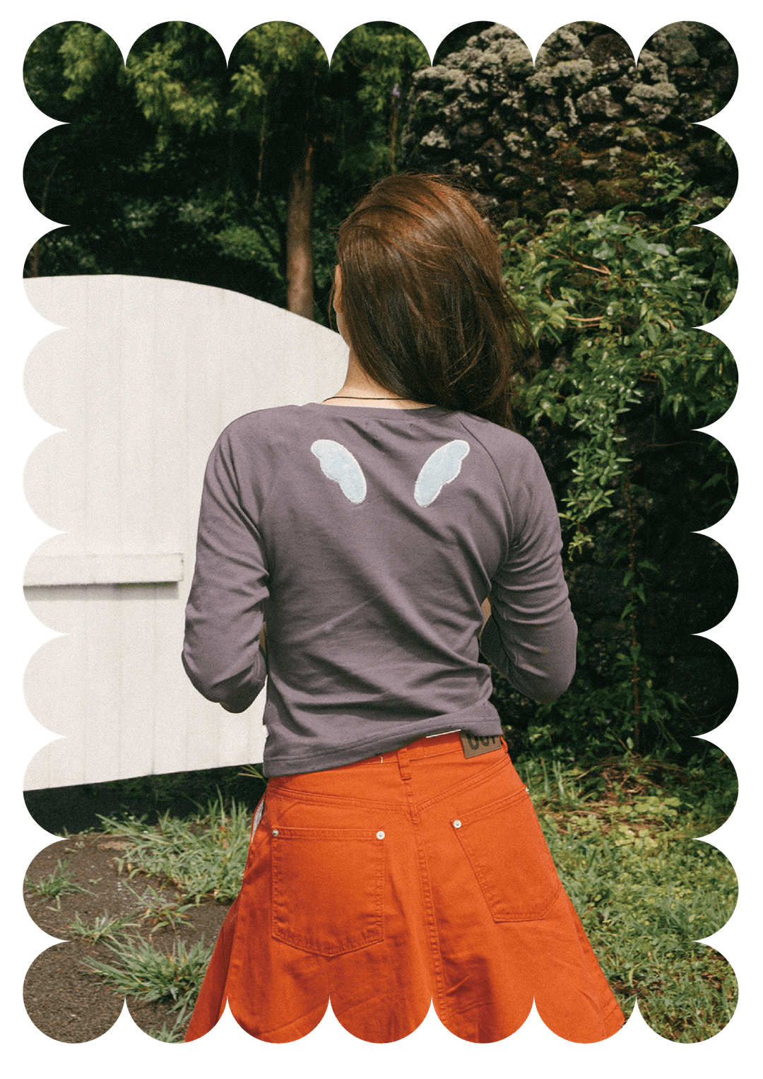 ☁︎{WING} angel wing t-shirts (charcoal)