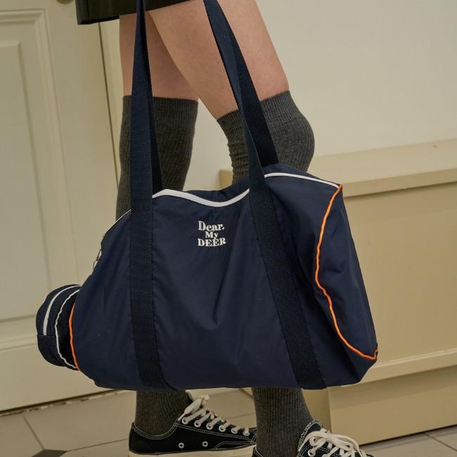 [Large] Logo sports duffel Bag_Navy