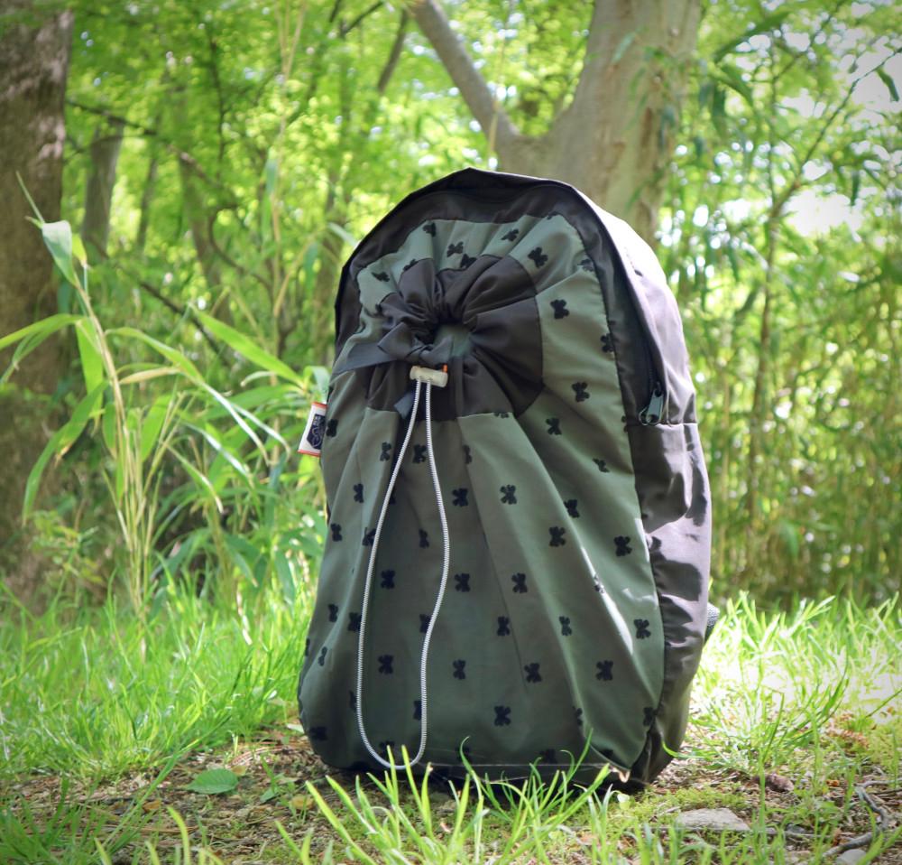 [NEWNOM]뉴놈 뉴서클 - 카키 리본 경량 흔하지않은 특이한 백팩 가방