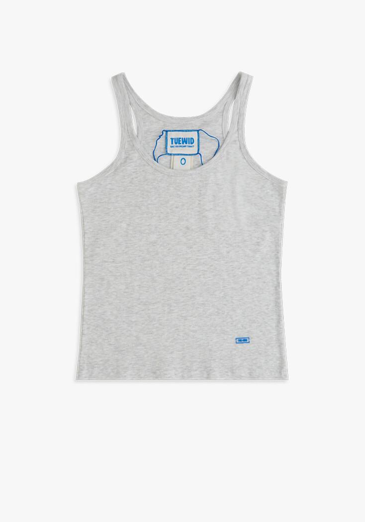 Jersey tank top in Melange