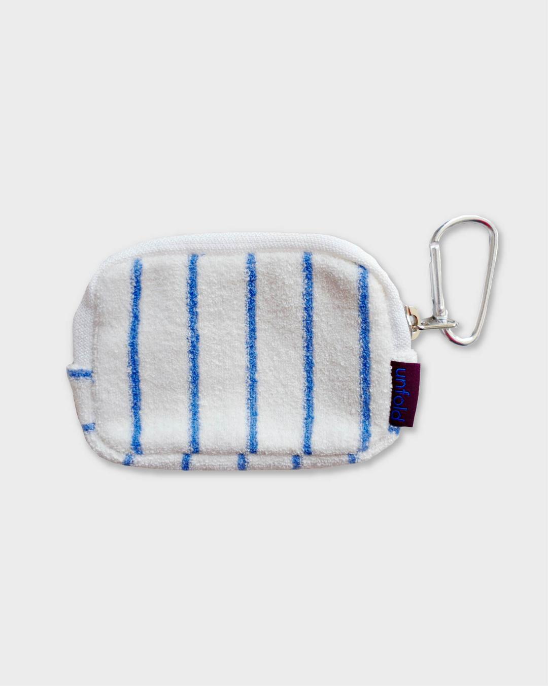 Terry card case (blue stripe)