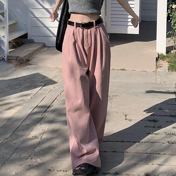 루즈 핀턱 와이드 팬츠 S23PT101