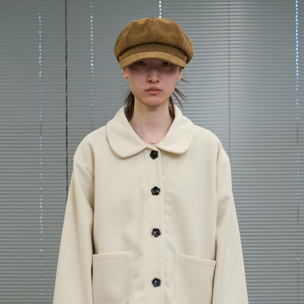 [3/19 순차 출고] Flower Button Frill Cardigan (Ivory)