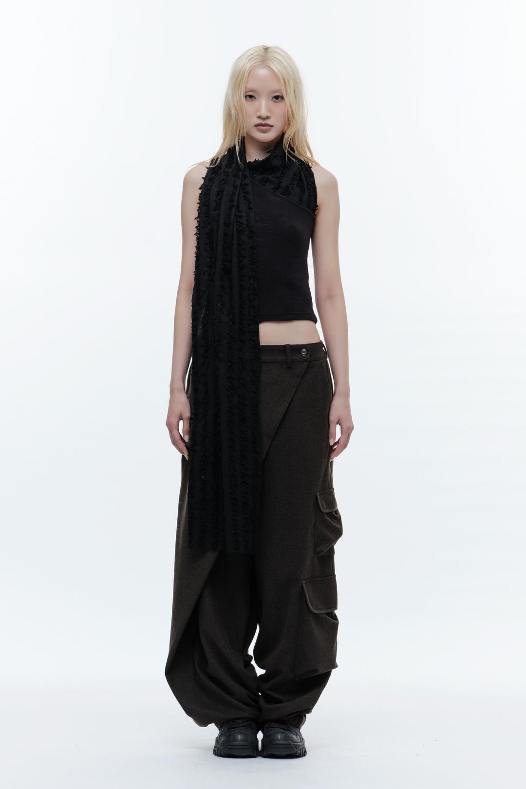 WRAP CARGO PANTS KHAKI BROWN