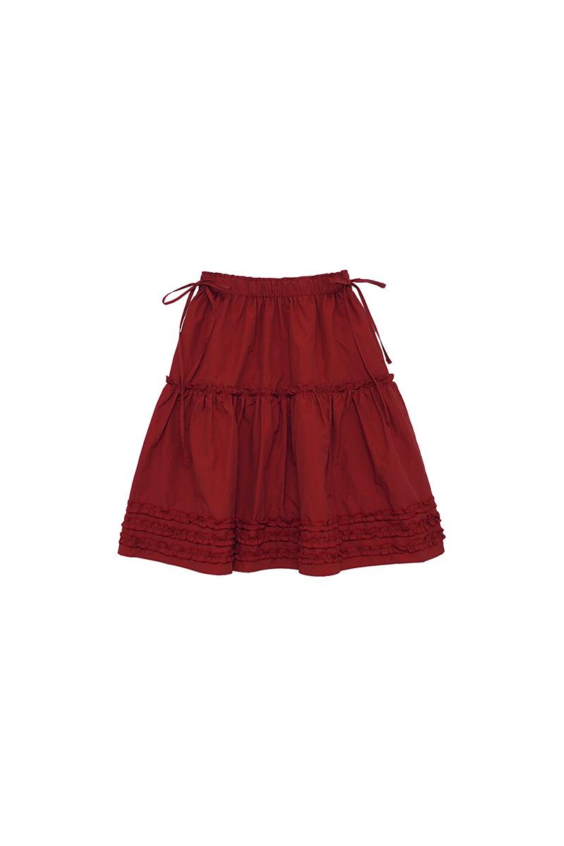 Katie Frill Midi Skirt (red)