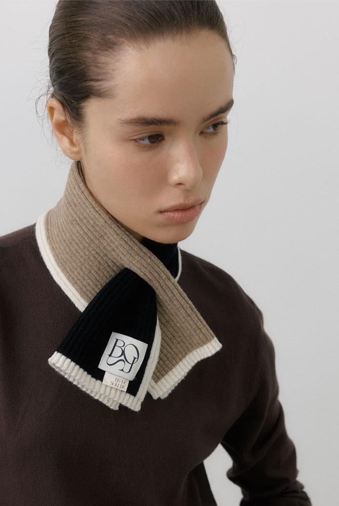 double cross muffler - black