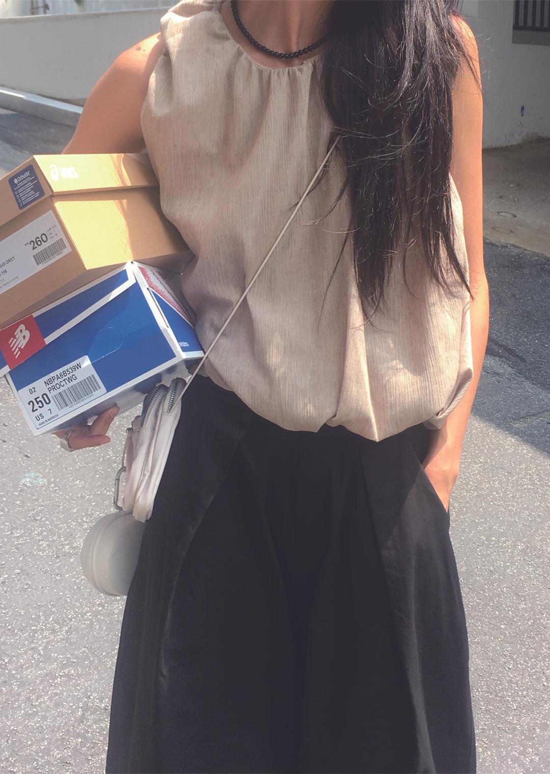 Balloon Sleeveless Top 3colors