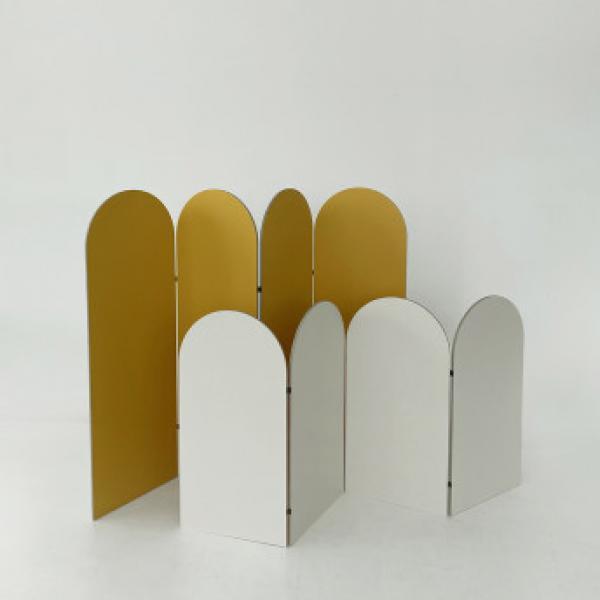 컬러 양면 자작 아치형 파티션