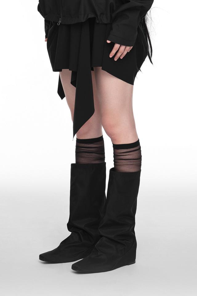 SQUARE TOE BOOTS NYLON BLACK