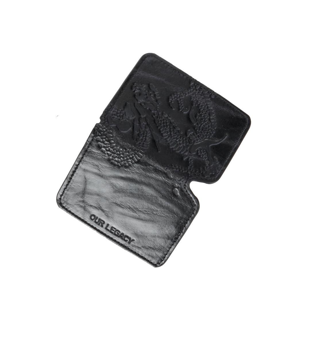 CARD CASE BLACK LEATHER - OS