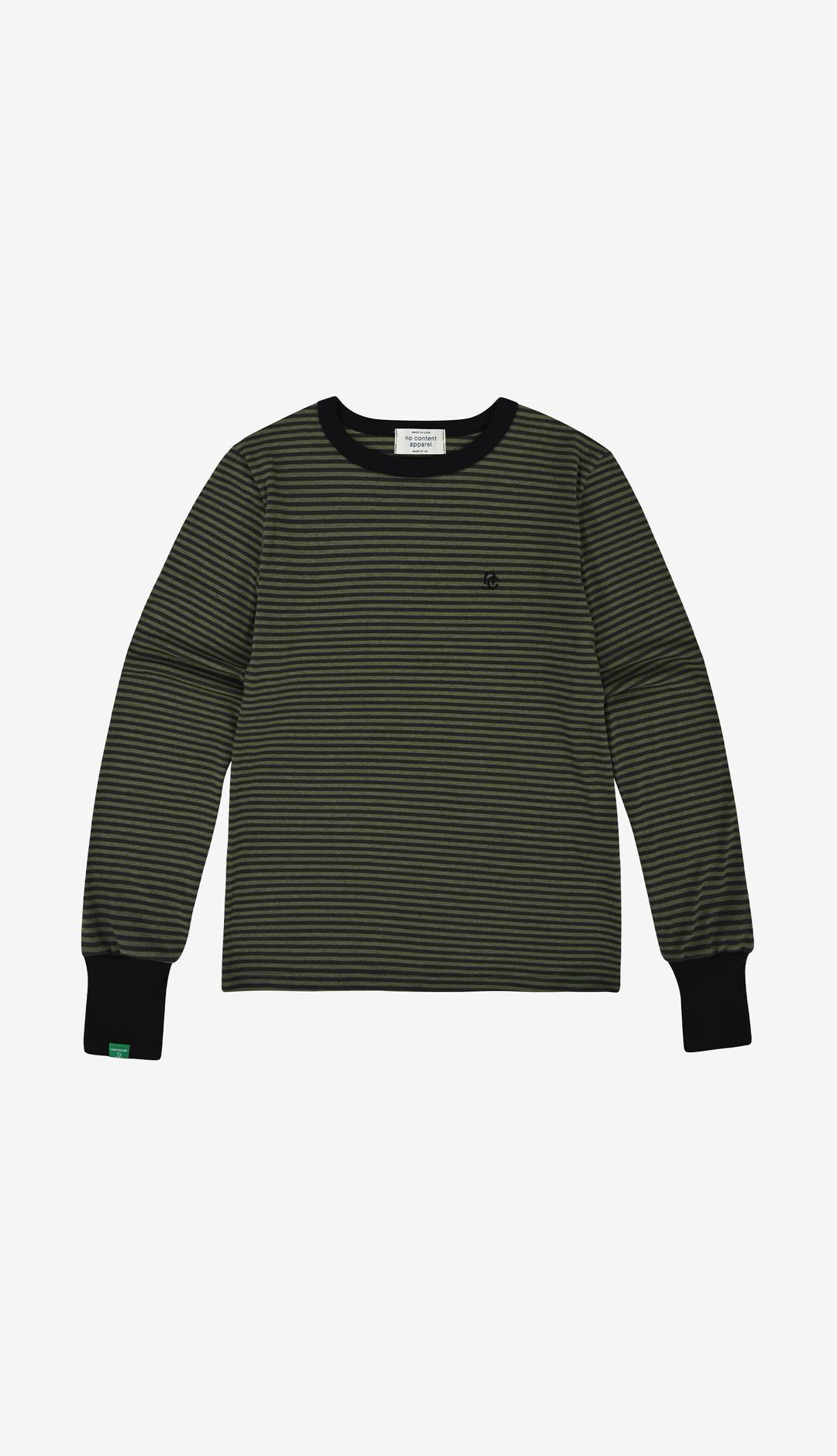 226. Fine Stripe T _ Khaki