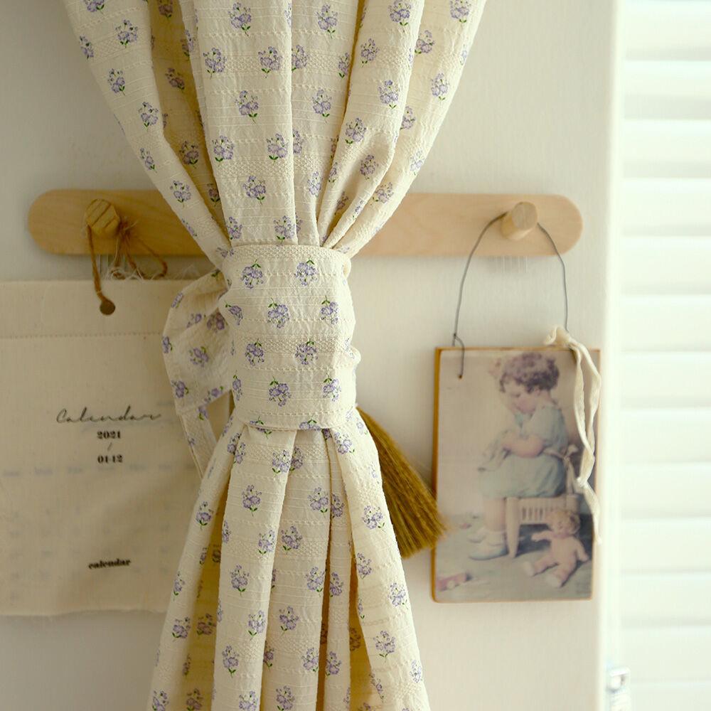 비비아나 연보라 플라워 가리개 커튼