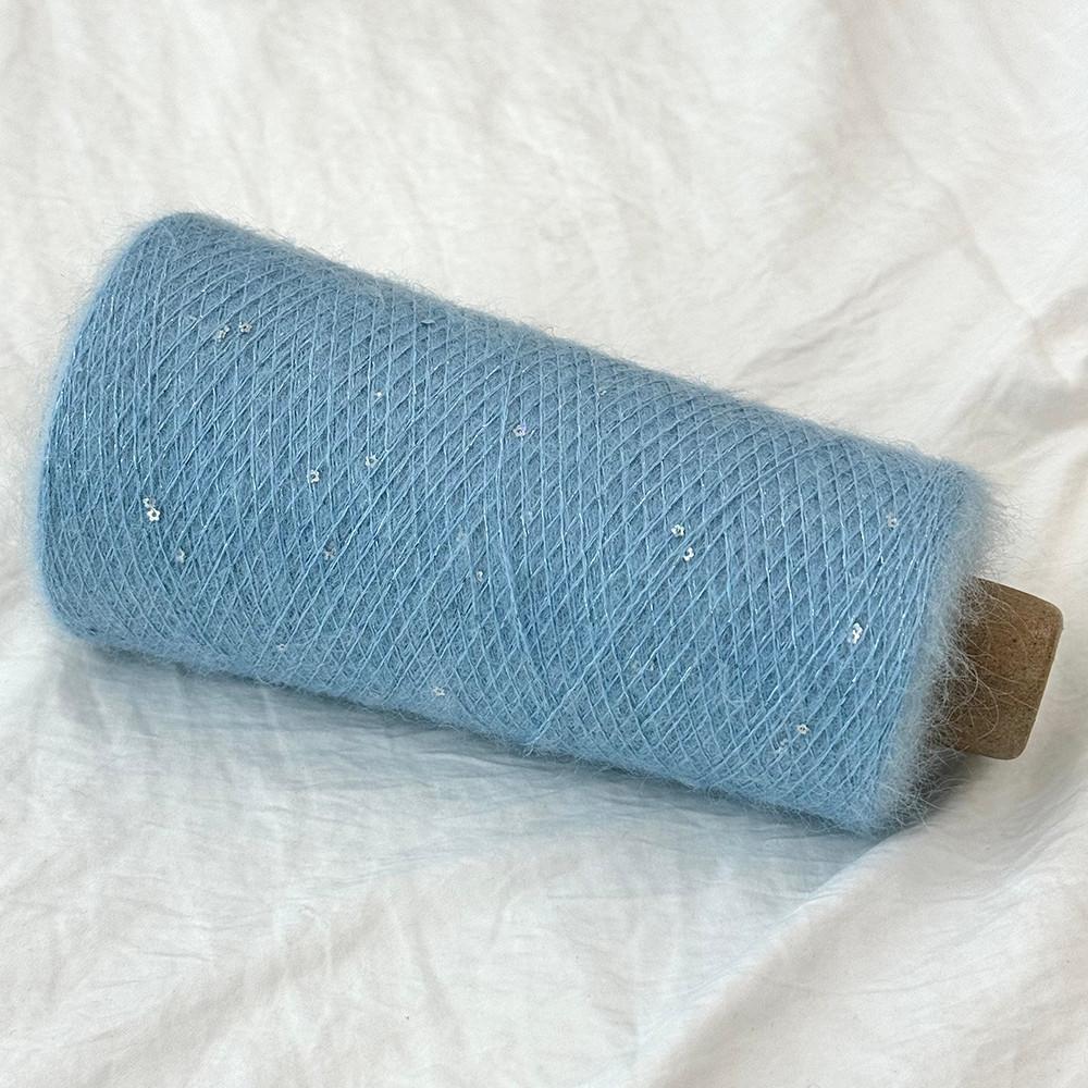 [스팽글 모헤어] 별무리 블루 콘사(150g)