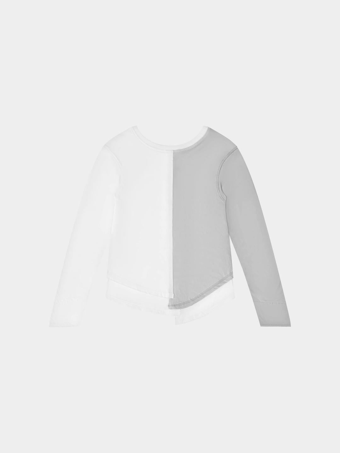 DOUBLE LAYER REVERSIBLE TEE SNOW DRIFT