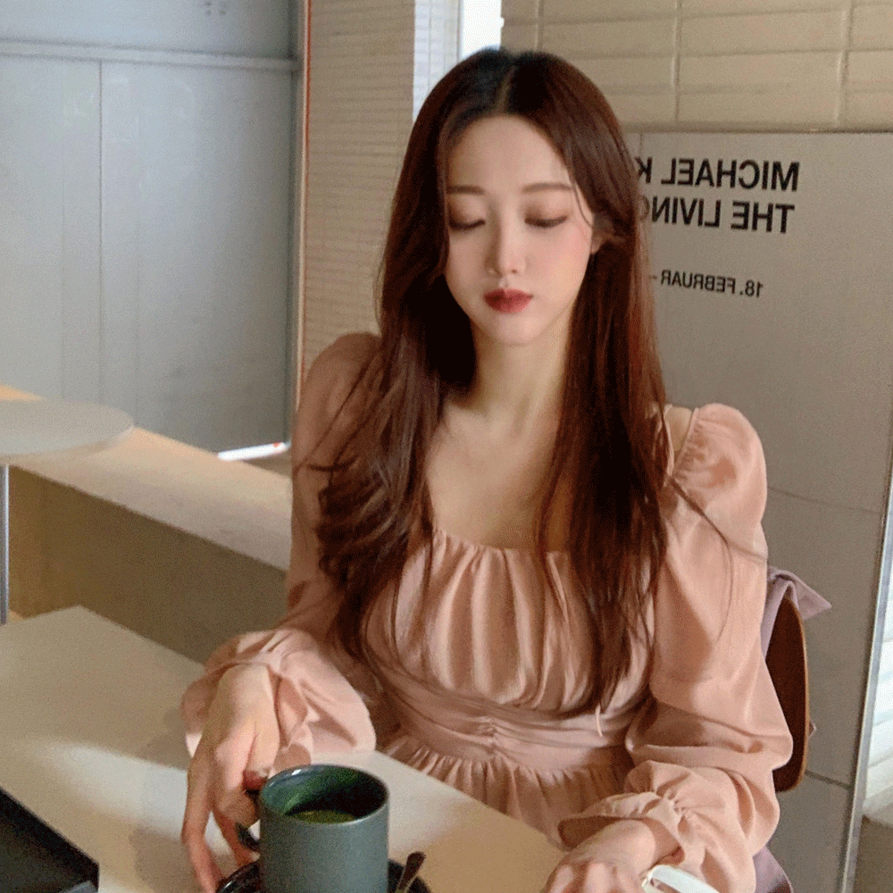 [당일발송]🔥자체제작🔥 2way 개강 여신 실키 요루 쉬폰 퍼프 셔링 스퀘어넥 끈 리본 오프숄더 프릴 크롭 블라우스 봄 가을 간절기 레몬 아이보리 살구