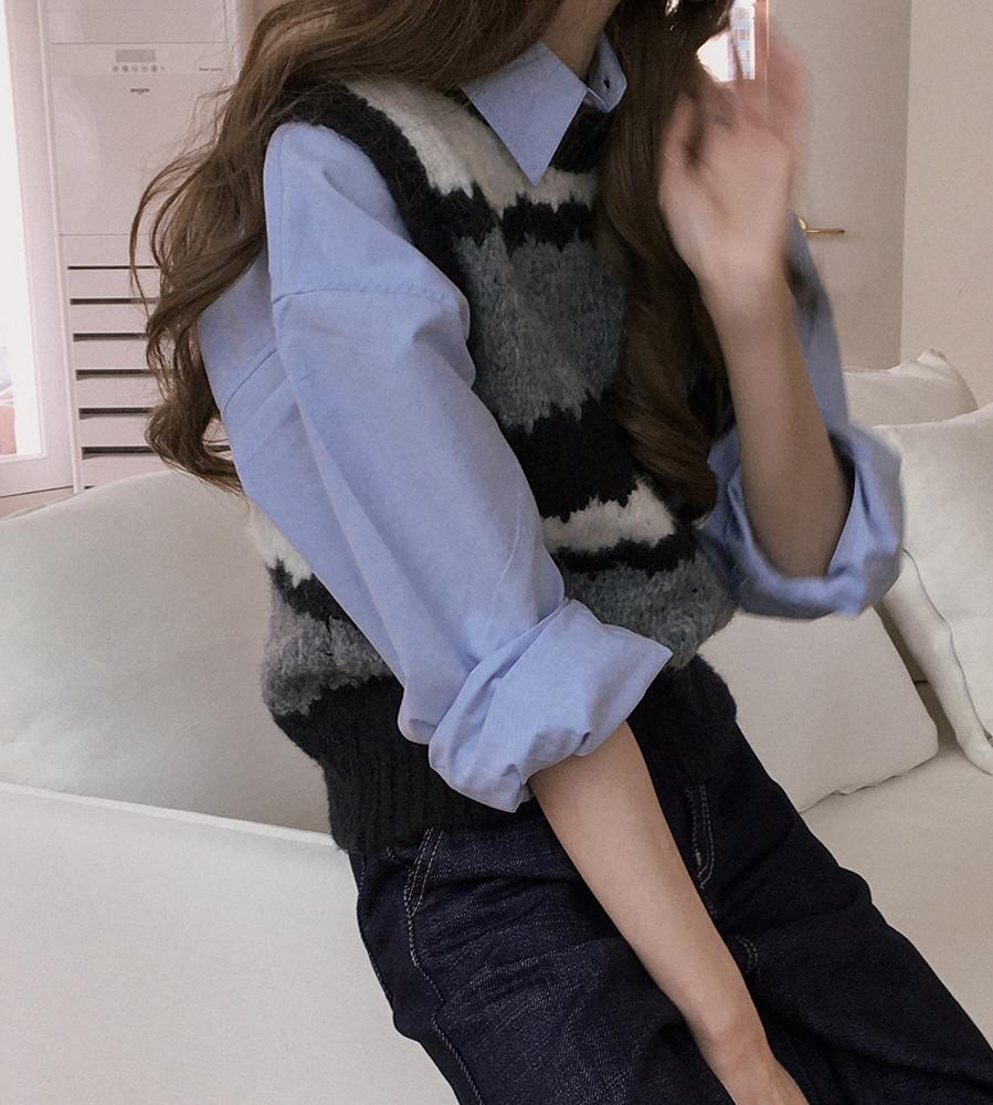 까눌레 맨즈 오버핏 코튼 옥스포드 탄탄 셔츠