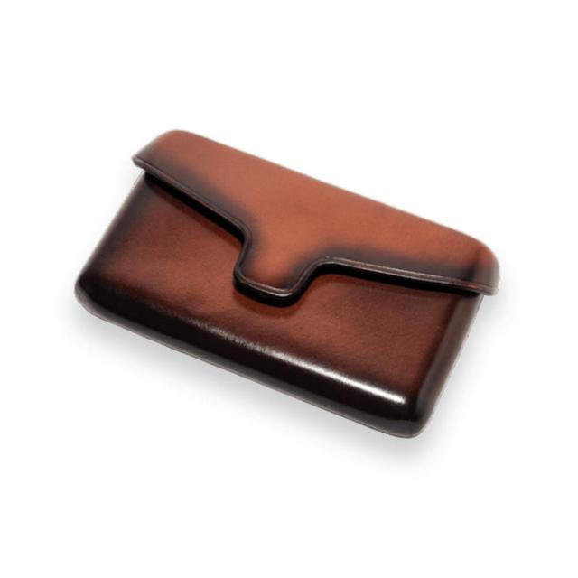 IL BUSSETTO CARD HOLDER - CAPPUCCINO-SFUMATO / 일부세토 카드홀더 마그네틱 클로저 스푸마토 _ 이태리 가죽 카드지갑 명함케이스 르메르 생일선물