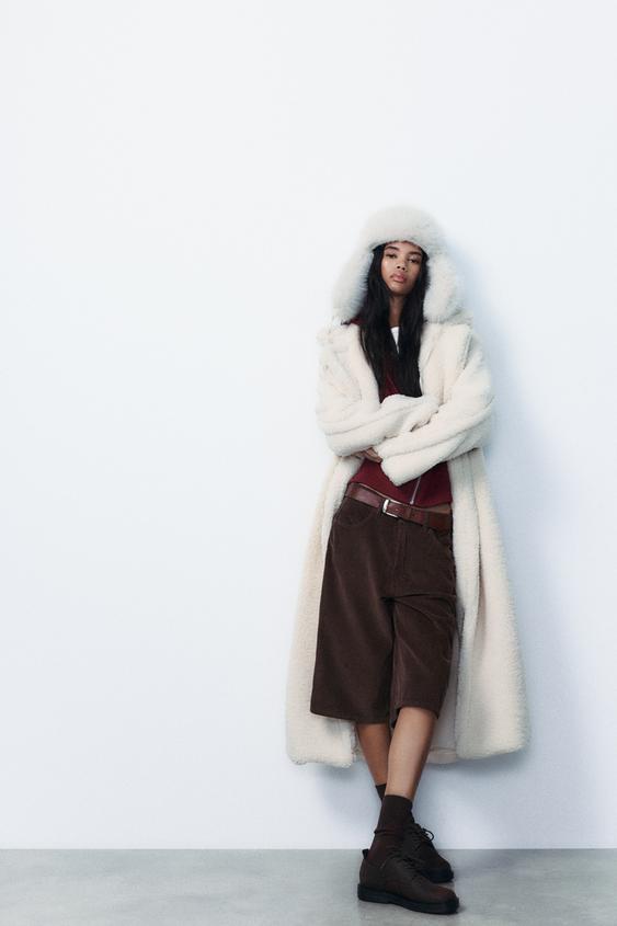 시어링 롱 코트