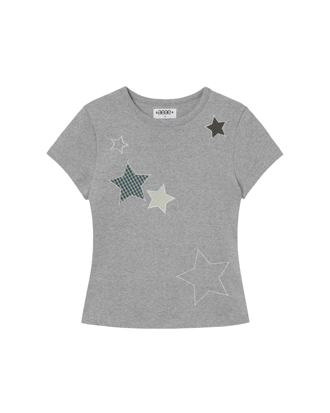 [4/11 예약발송] CHECK STAR TEE [MELANGE GREY]