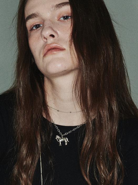My Horse Twoway Necklace / Silver
