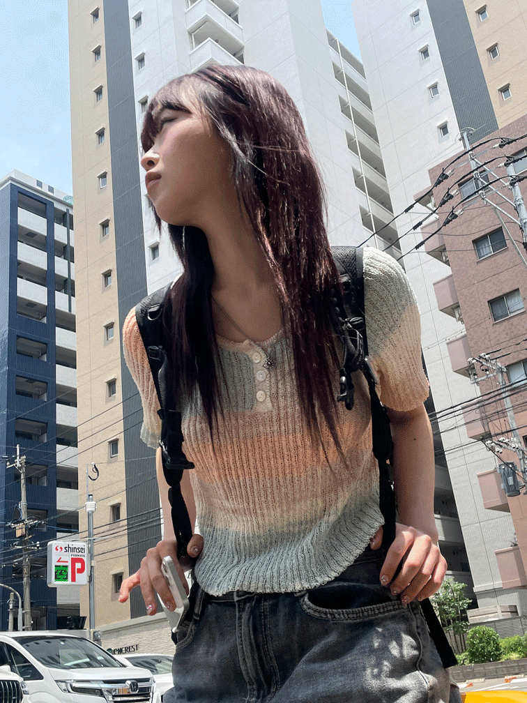 mixed rainbow knit