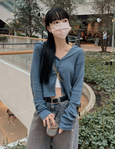 사이더골지후드가디건