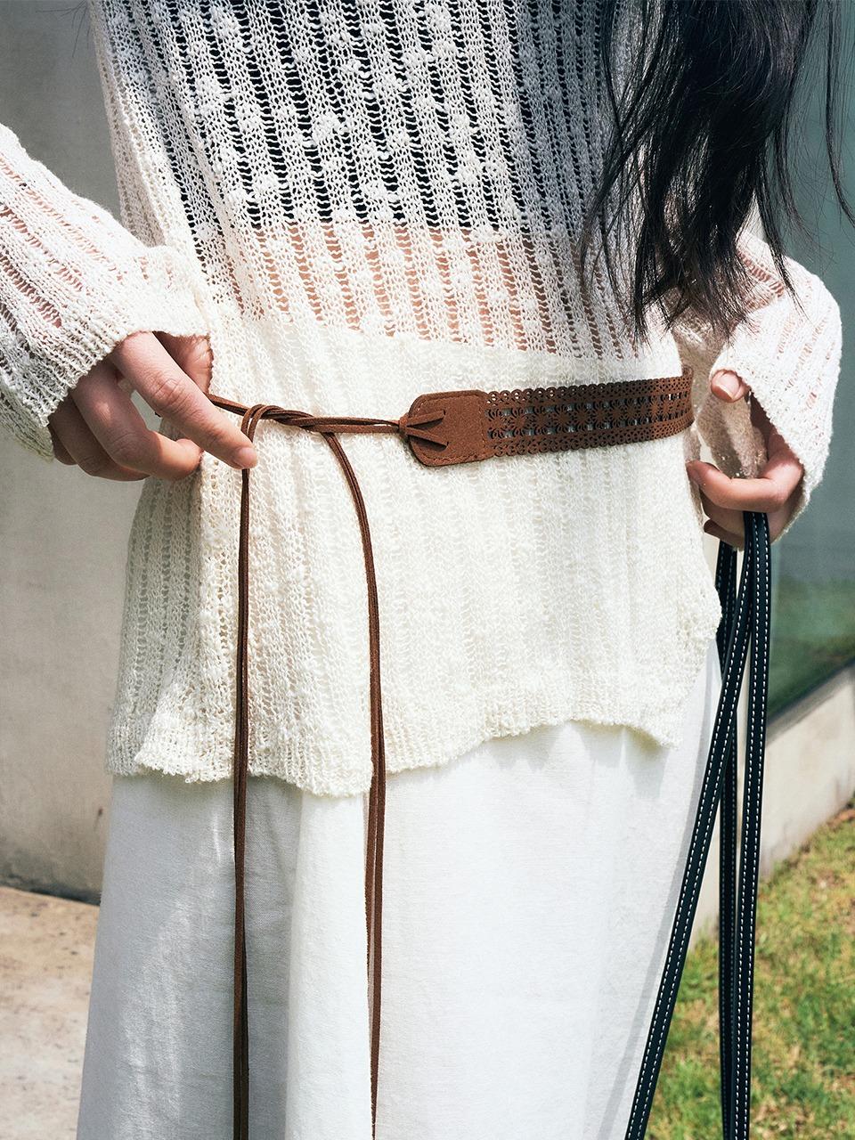 Ethnic Tassel Belt (Brown)