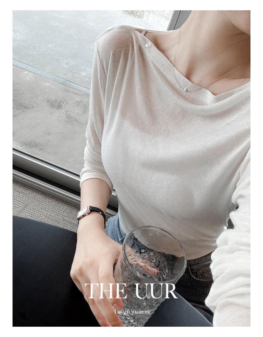 [5일소요] uur slope button long sleeve (3colors)