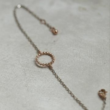 14k 18k 콤비 버블 원형팔찌