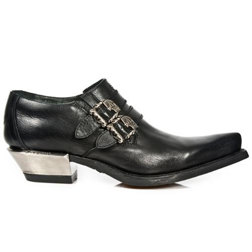 [뉴락] NEW ROCK 웨스트 M-7960-C1 스컬해골플래임 투버클 카우보이 클래식 웨스턴 구두