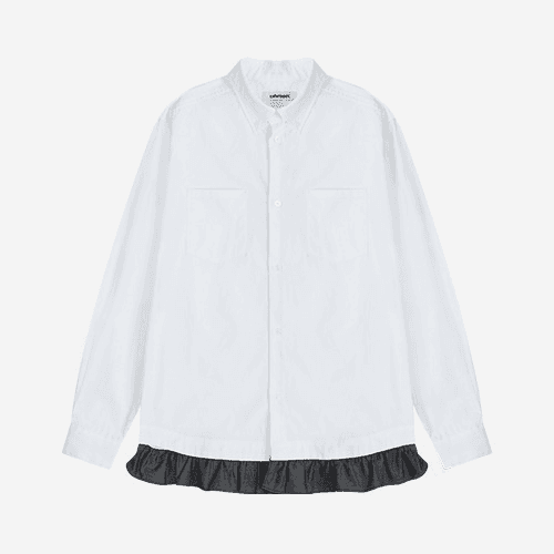 REGULAR SNAP FRILL SHIRTS (WHITE)