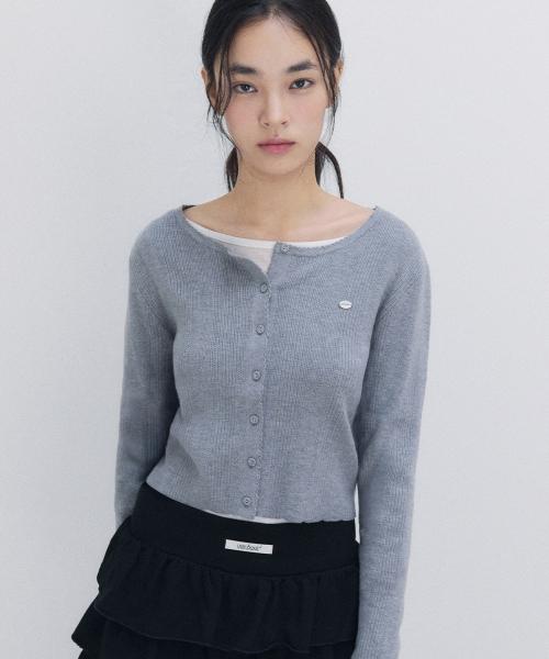 NUBASIC SKASHI KNIT CARDIGAN GRAY