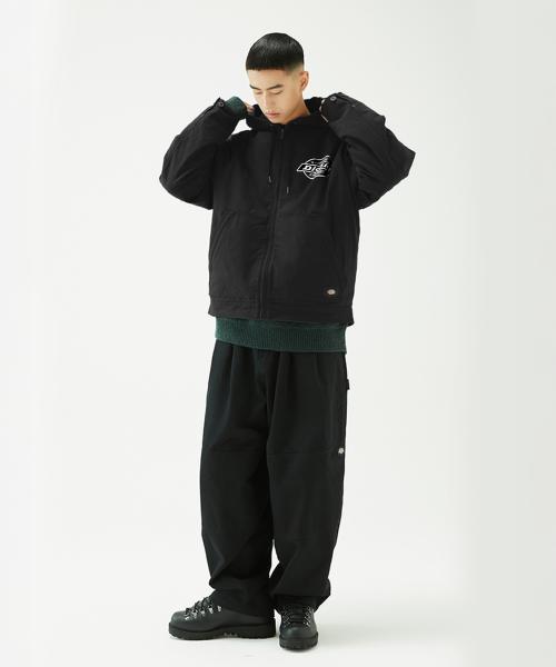 디키즈(DICKIES)  아이코닉 로고 패디드 캔버스 후드집업 Black - 사이즈 & 후기 | 무신사