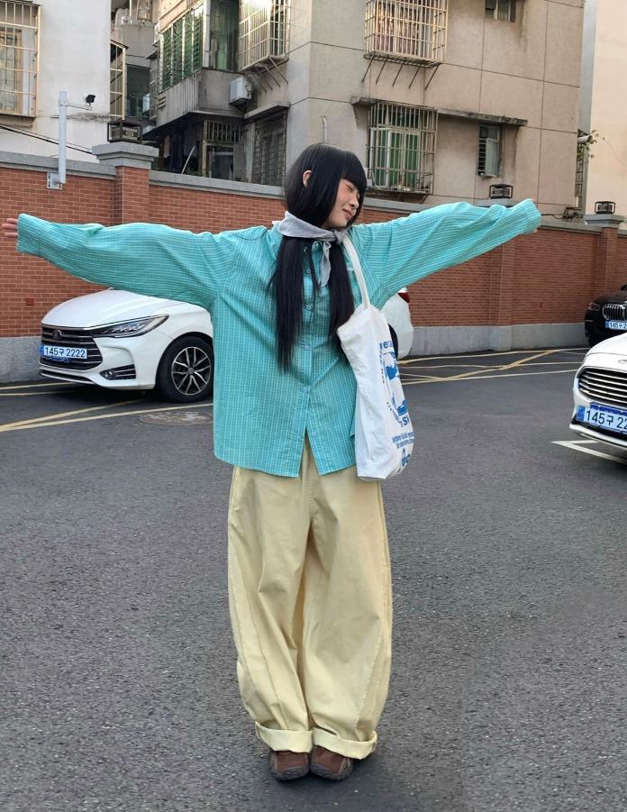 CCKOK 루즈핏 코튼 버튼다운 체크 셔츠 (2color)