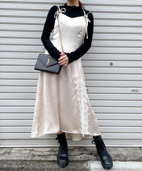 lilLilly（リルリリー）の「サテンランジェリーワンピース（ワンピース）」 - WEAR